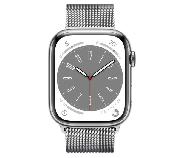 Apple Watch 8 45/Silver Steel/Silver Milanese Loop LTE - 1071007 - zdjęcie 3